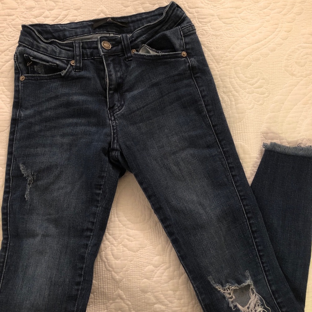 Distressed Dark Wash Jeans